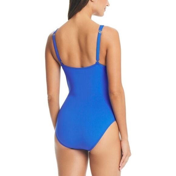 Bleu by Rod Beattie Women's Molded-Cup One-Piece Swimsuit Aegean Bleu Size 6 NWT - Picture 2 of 12